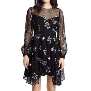 Rare!ZAC Zac Posen Jennifer Embroidered Mesh Dress